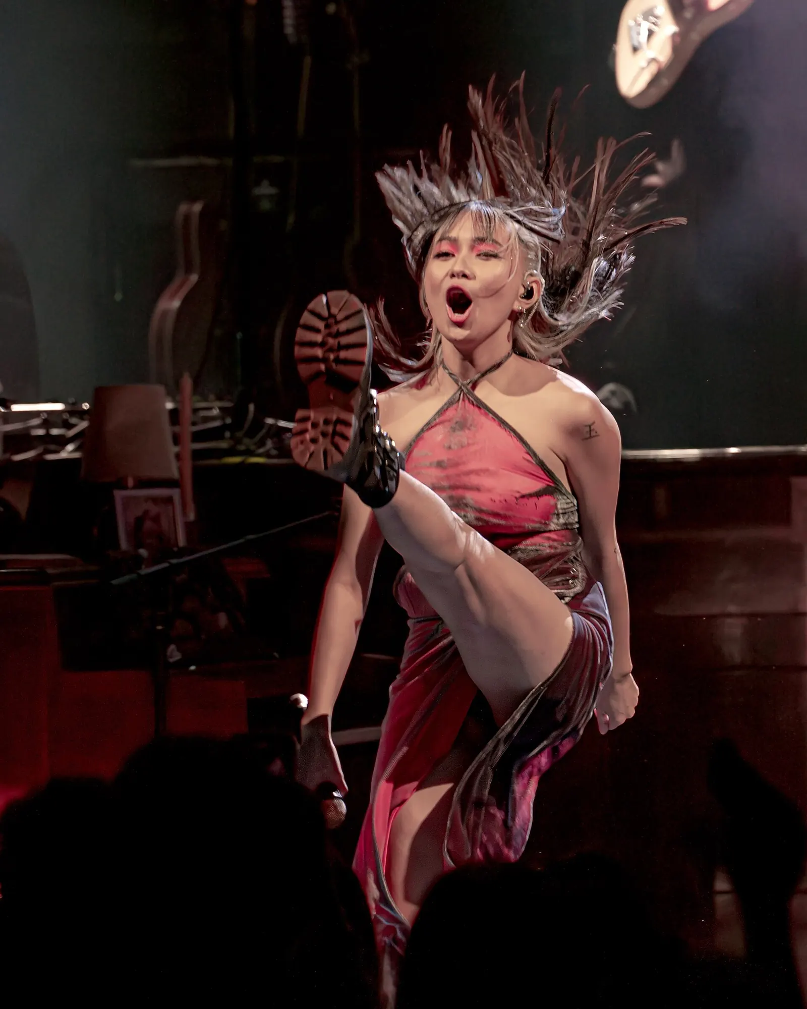 NIKI performing at the Greek Theatre in Los Angeles in October 2024